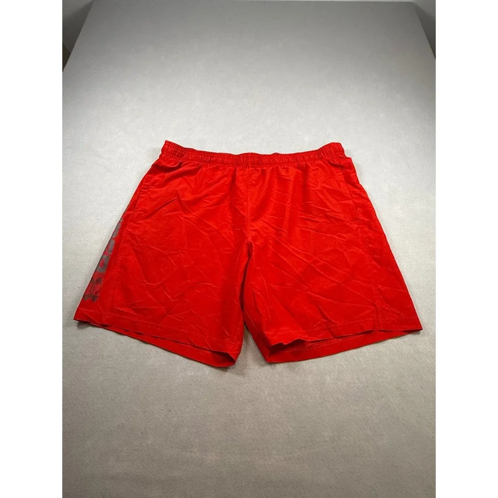 Under Armour Mens XXL Red HeatGear Loose Fit Athletic Training Gym Shorts